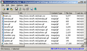 ChromeCacheView screenshot 3