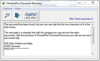 ChromePlus Password Recovery screenshot