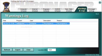 Chronager screenshot