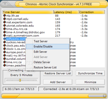 Chronos - Atomic Clock Synchronizer screenshot 2