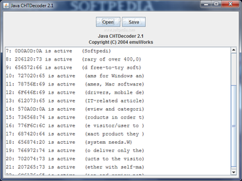 CHT Decoder screenshot