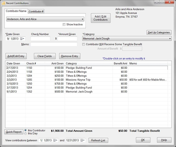 Church BookKeeper screenshot 2