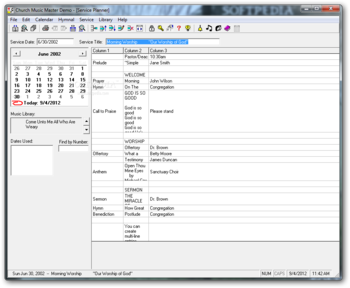 Church Music Master 2002 screenshot