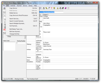 Church Music Master 2002 screenshot 2