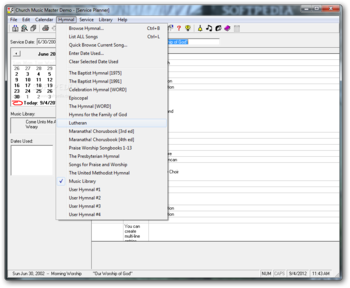 Church Music Master 2002 screenshot 4
