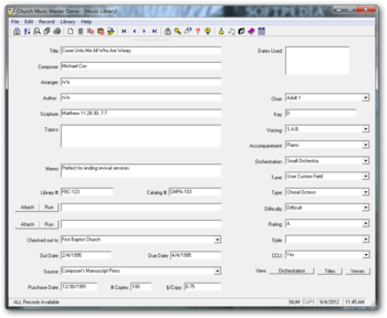 Church Music Master 2002 screenshot 7