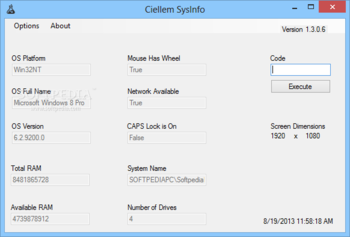 Ciellem SysInfo screenshot