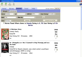 Cinema Premiere Deluxe Movie Manager screenshot 2