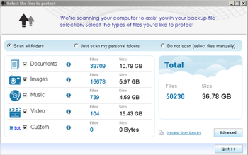 Cinergine Mobile Online Backup screenshot 2