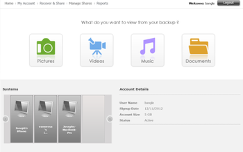 Cinergine Mobile Online Backup screenshot 3