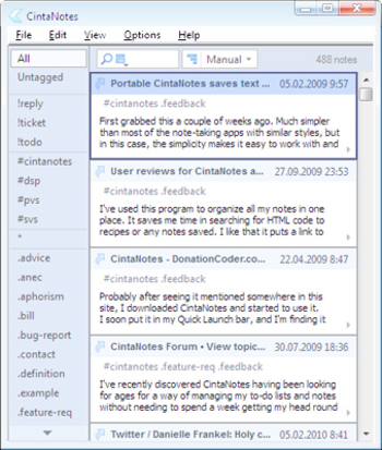 CintaNotes Portable screenshot