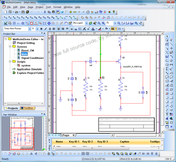 Circuit Design simulation Component screenshot