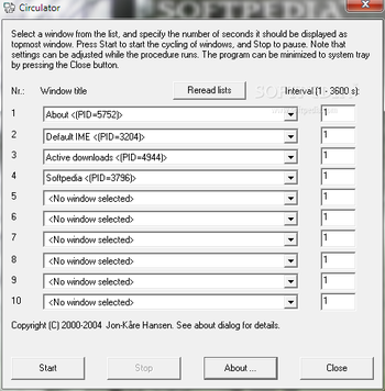Circulator screenshot