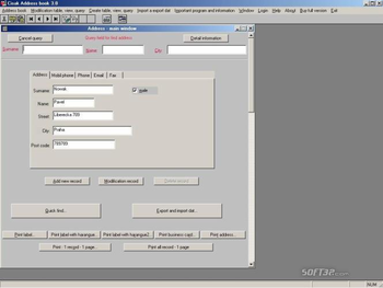Cisak Address book screenshot
