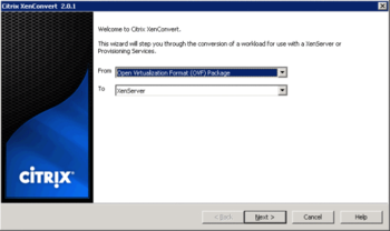 Citrix XenConvert screenshot