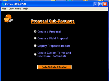 Citrus Proposal screenshot
