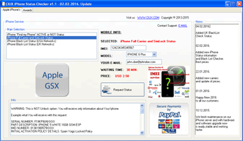 CIUX iPhone Status Checker screenshot
