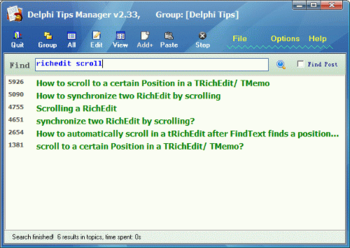 CJC's Delphi Tips Manager screenshot