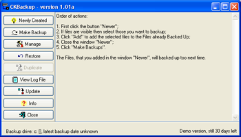 ckBackup screenshot 2