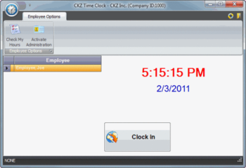 CKZ Time Clock screenshot