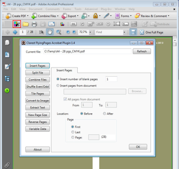 Clarest FlyingPages Acrobat Plugin screenshot