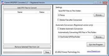 Clarest XPS2PDF Converter screenshot