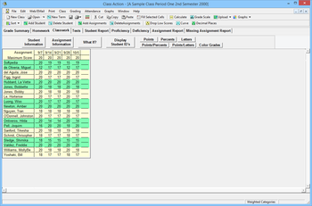 Class Action Gradebook College Edition screenshot 3