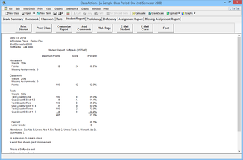 Class Action Gradebook College Edition screenshot 5