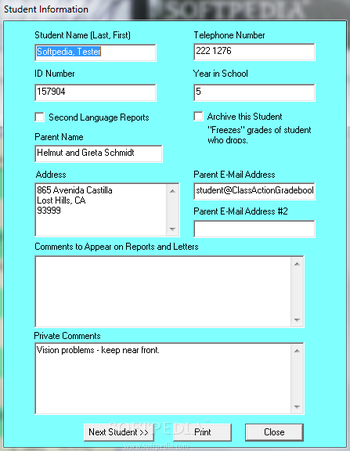 Class Action Gradebook Homeschool Edition screenshot 2