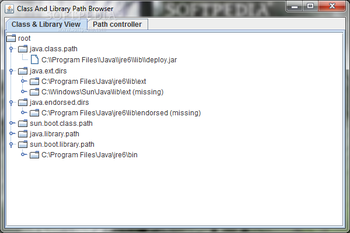 Class and Library Path Browser screenshot