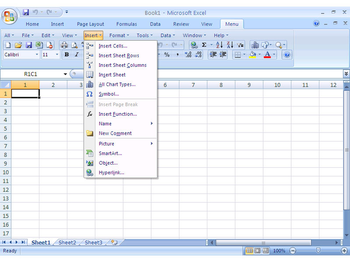 Classic Menu for Excel 2007 screenshot