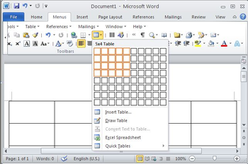Classic Menu for Office 2010 Starter 64bit screenshot
