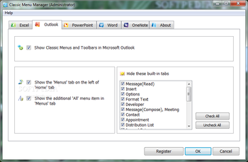 Classic Menu for Office Home and Business 2010 screenshot 2