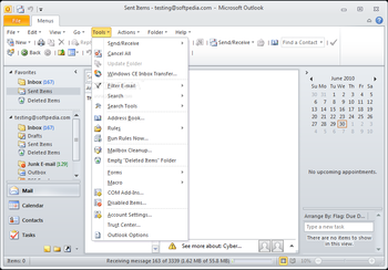 Classic Menu for Outlook 2010 screenshot 2