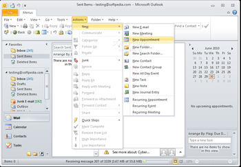 Classic Menu for Outlook 2010 screenshot 3