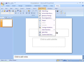 Classic Menu for PowerPoint 2007 screenshot 3