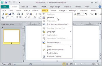 Classic Menu for Publisher 2010 screenshot