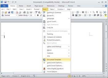 Classic Menu for Word 2010 screenshot 3