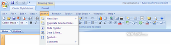 Classic Style Menus for PowerPoint 2007 screenshot 3