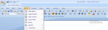 Classic Style Menus for Word 2007 screenshot 3
