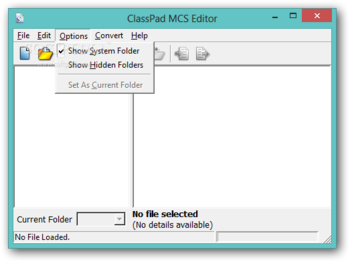 ClassPad MCS Editor screenshot