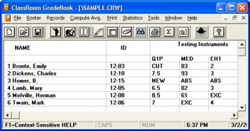 ClassRoom GradeBook screenshot