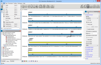 CLC Genomics Workbench screenshot 3