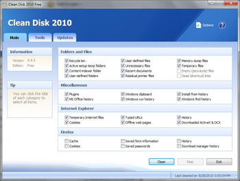 Clean Disk 2010 screenshot