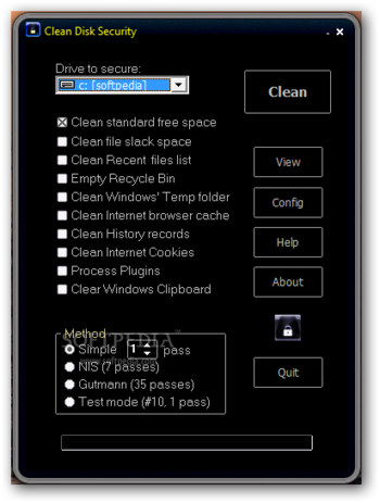 Clean Disk Security screenshot