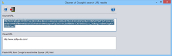 Cleaner of Google's search URL results screenshot
