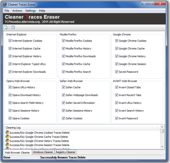 Cleaner Traces Eraser Portable screenshot