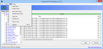 Cleanersoft Free Registry Fix screenshot 3
