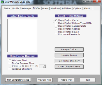 CleanMOCache screenshot 2