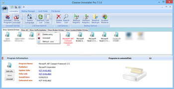 Cleanse Uninstaller Pro screenshot